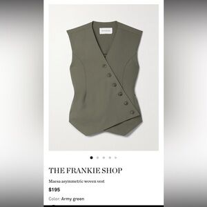 Olive Green Maesa Asymmetrical Button Vest
